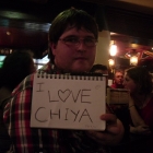 Chiya with the <3 Chiya sign. (Hey whut?)