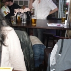 xgraphy crawling along the floor as she could no longer stand due to excess alcohol.